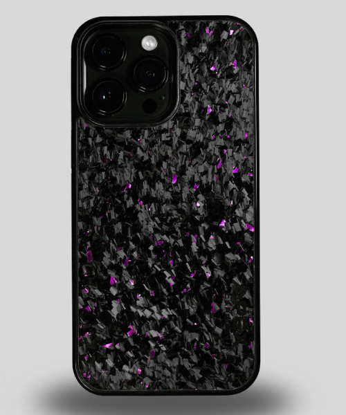 Purple-Forged Carbon Fiber  Grain Phone Case