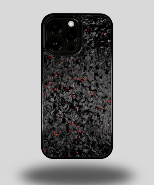 Red - Forged Carbon Fiber  Grain Phone Case