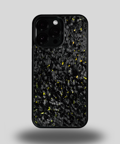 Golden Forged Carbon Fiber Grain Phone Case