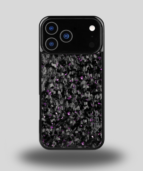 Purple-Forged Carbon Fiber  Grain Phone Case