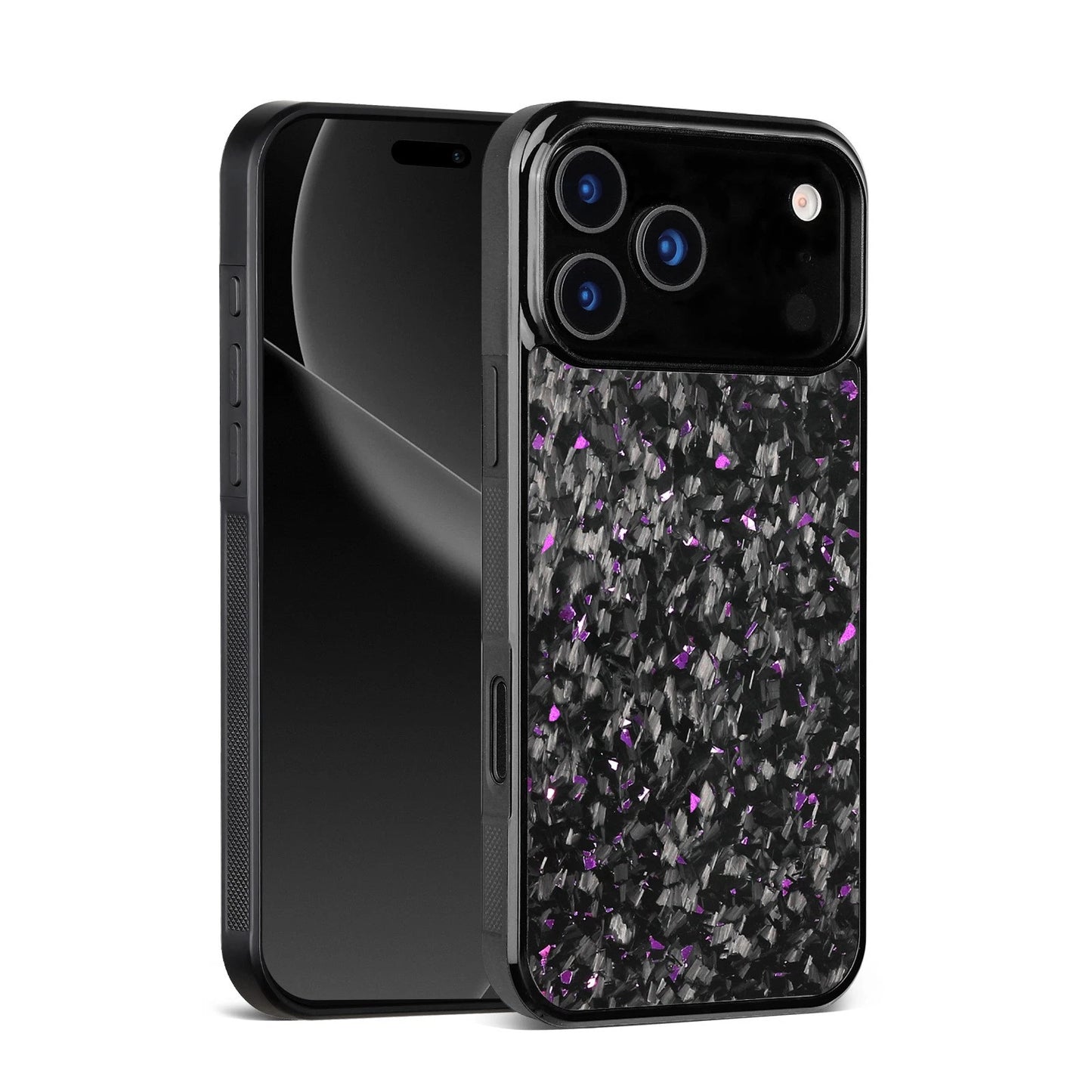 Purple-Forged Carbon Fiber  Grain Phone Case