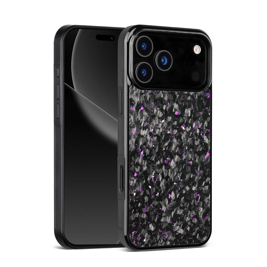 Purple-Forged Carbon Fiber  Grain Phone Case